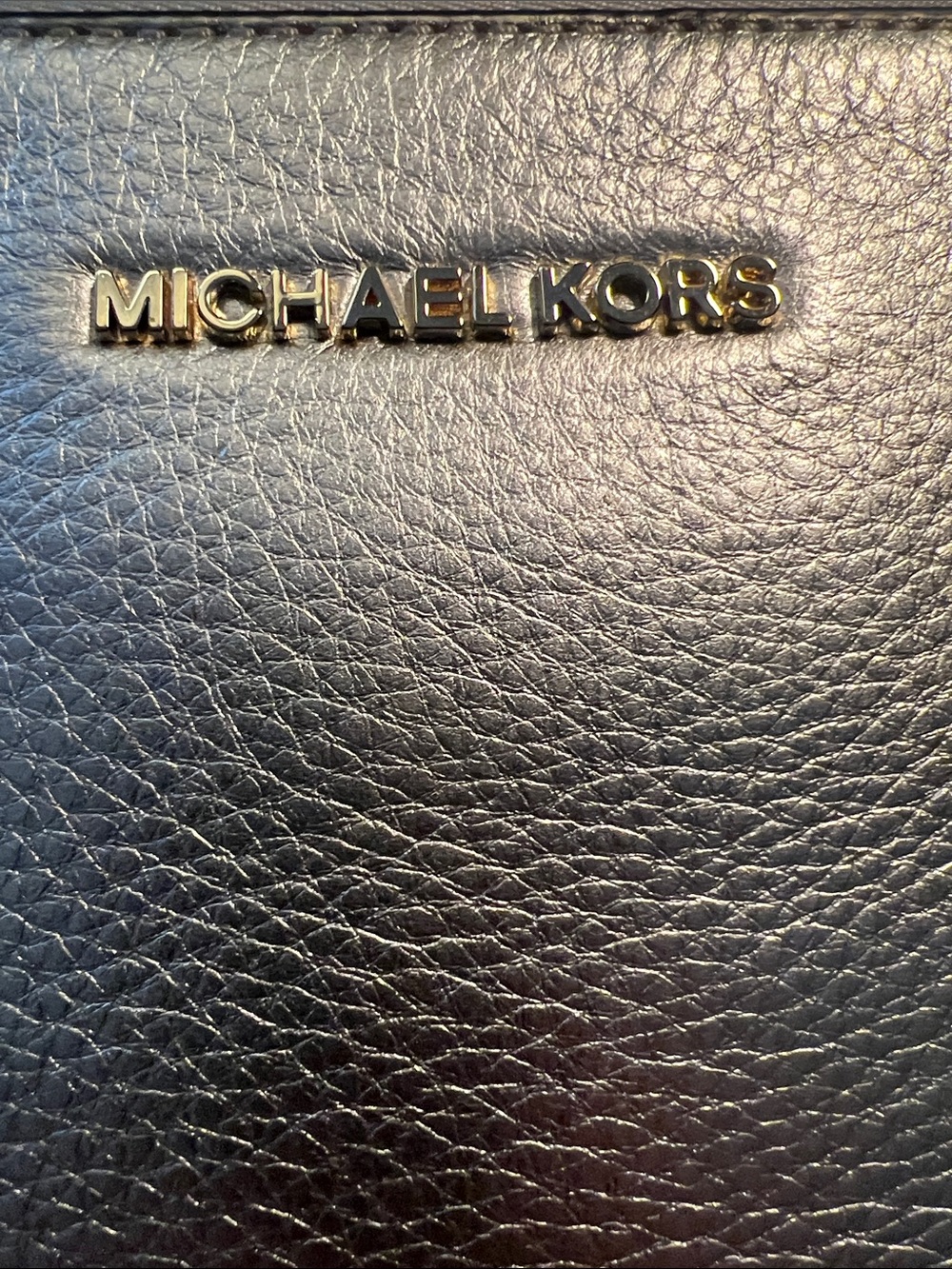 Worn 1x like new Michael Kors Metallic Bedford zip clutch Gold Wristlet Clutch